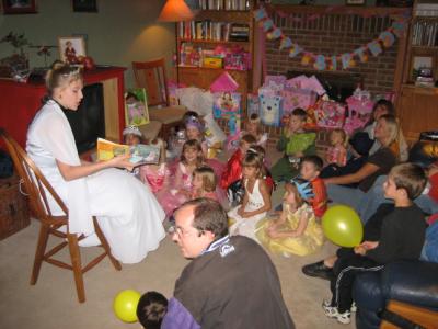 Cinderella reads a storybook